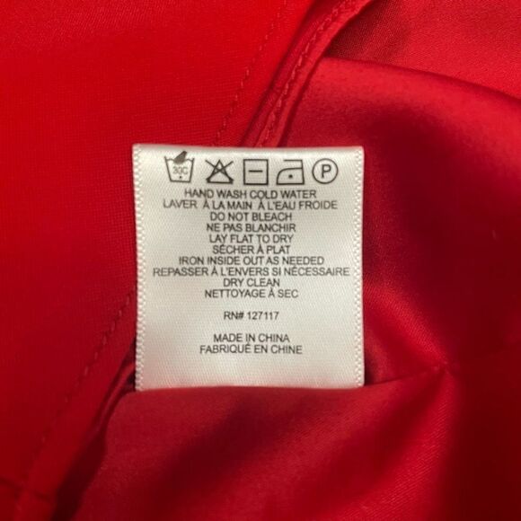 NWT Belle Badgley Mischka Women's Red Weasy Caped Mini Dress Size 0 - Picture 11 of 11